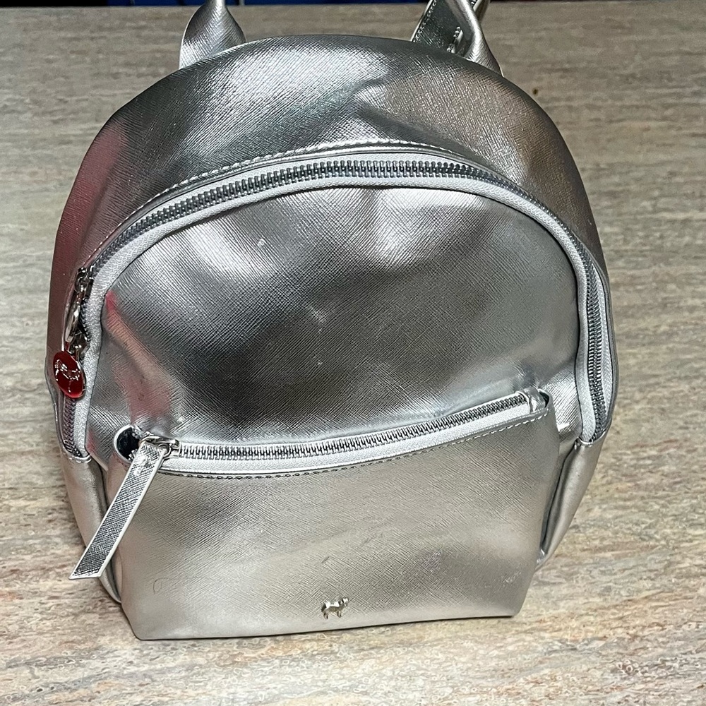 Dabney Lee Metallic Silver Mini Backpack - image 1